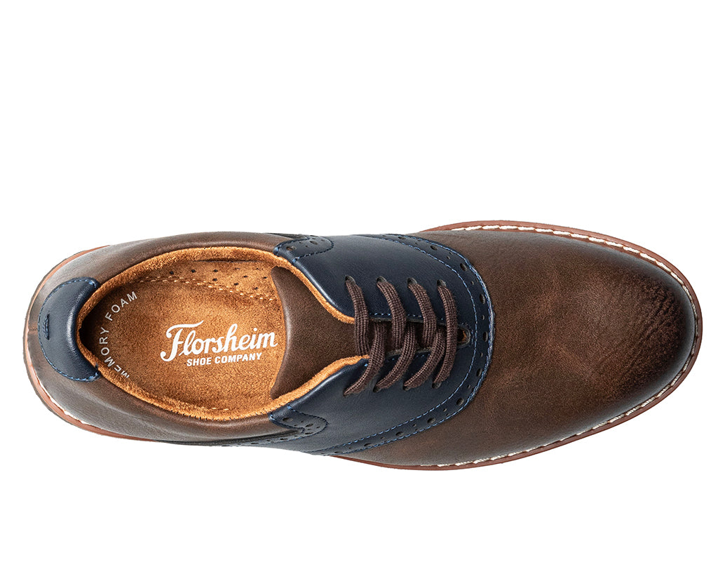 Florsheim Kids Vibe Jr. Plain Toe Saddle Oxford