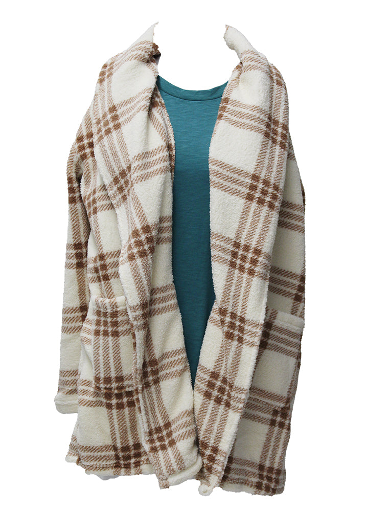 Stillwater Supply Co. Hope Mid Pile Plaid Cardigan