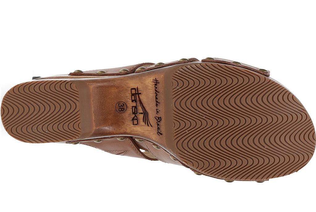 Dansko Women's Aria Wooden Slide Leather Sandal