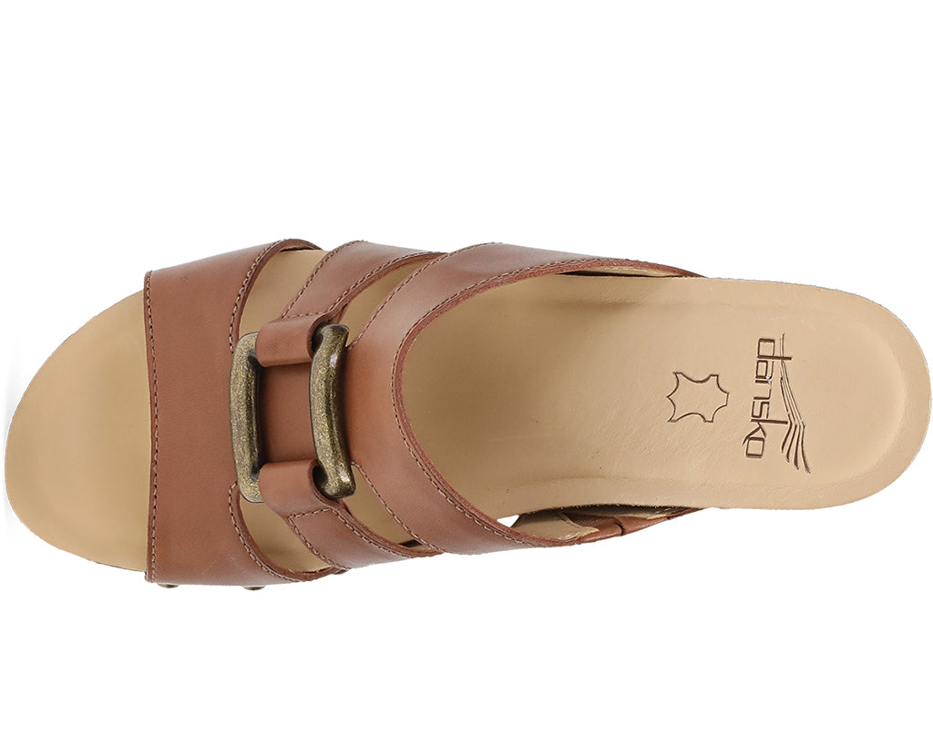 Dansko Women's Aria Wooden Slide Leather Sandal
